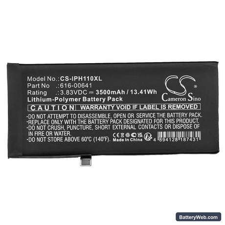 Apple iPhone 11 Replacement Battery, 3.83V, 3500mAh, Li-Polymer 3