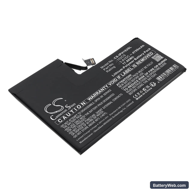 Apple A3084 Replacement Battery, 3.8V, 4700mAh, Li-Polymer 1