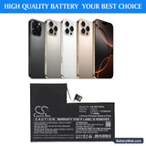 Apple A3084 Replacement Battery, 3.8V, 4700mAh, Li-Polymer 5
