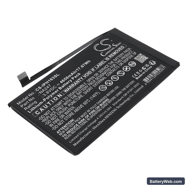 Apple A3082 Replacement Battery, 3.8V, 4650mAh, Li-Polymer 1