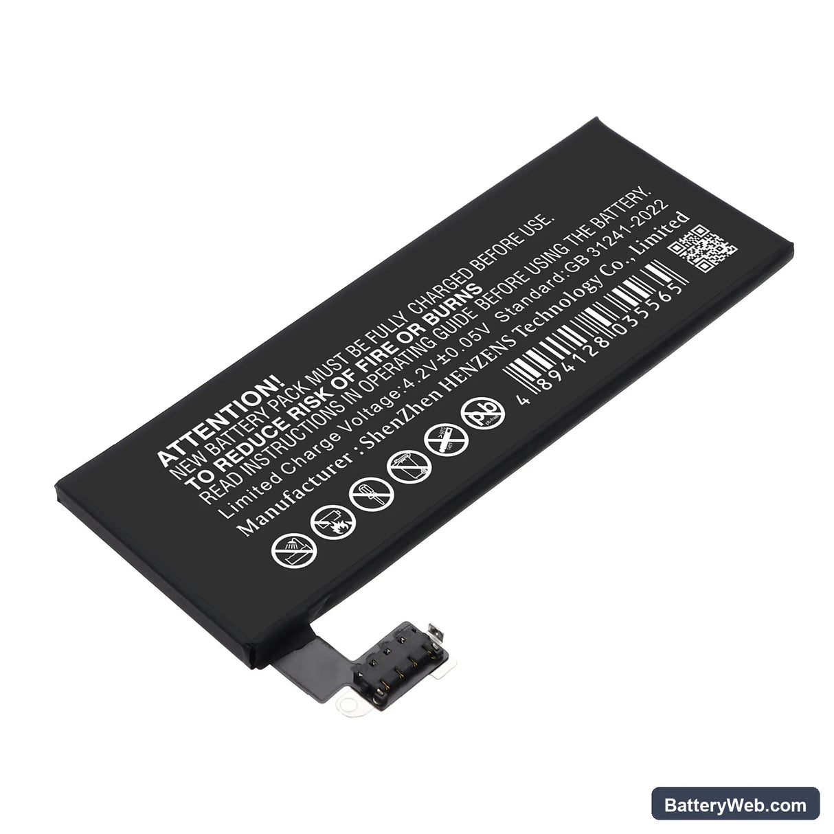 Apple iPhone 4G Replacement Battery, 3.7V, 1420mAh, Li-Polymer 4