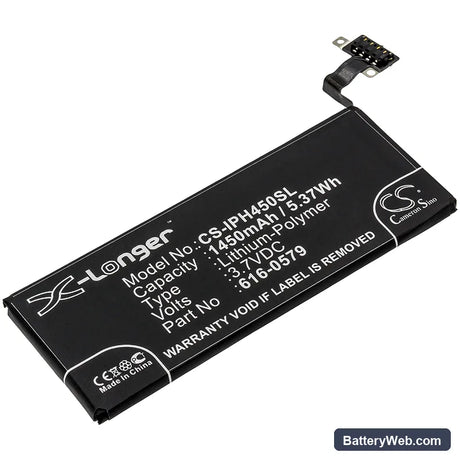 Apple iPhone 4S Replacement Battery, 3.7V, 1450mAh, Li-Polymer 1