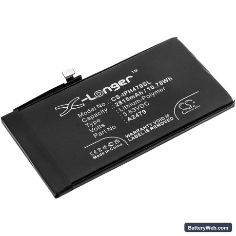 Apple iPhone 12 Replacement Battery, 3.83V, 2815mAh, Li-Polymer 1