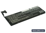 Apple iPhone 5 Replacement Battery, 3.8V, 1400mAh, Li-Polymer 4