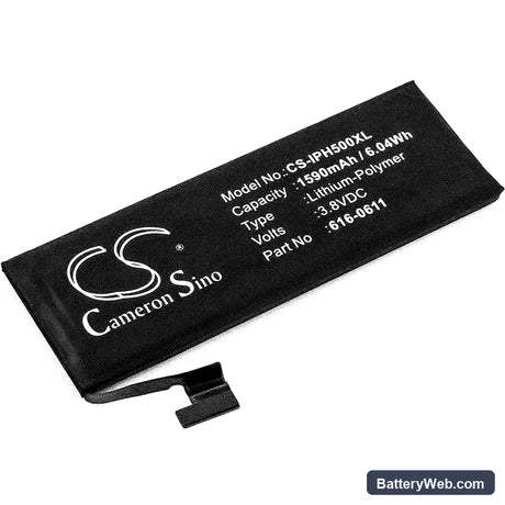 Apple iPhone 5 Replacement Battery, 3.8V, 1590mAh, Li-Polymer 1