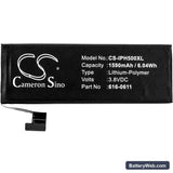 Apple iPhone 5 Replacement Battery, 3.8V, 1590mAh, Li-Polymer 3