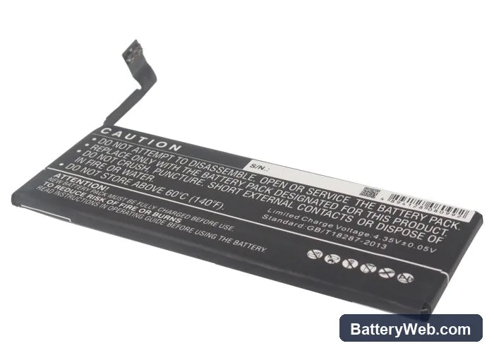 Apple iPhone 5s Replacement Battery, 3.8V, 1500mAh, Li-Polymer 4