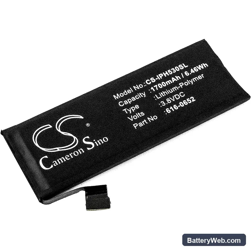 Apple Apple iPhone 5s Replacement Battery, 3.8V, 1700mAh, Li-Polymer 1