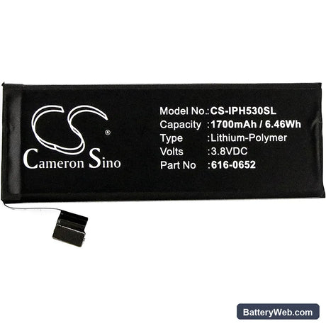 Apple Apple iPhone 5s Replacement Battery, 3.8V, 1700mAh, Li-Polymer 3