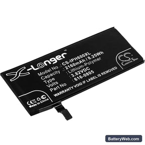 Apple iPhone 6 Replacement Battery, 3.82V, 2160mAh, Li-Polymer 1