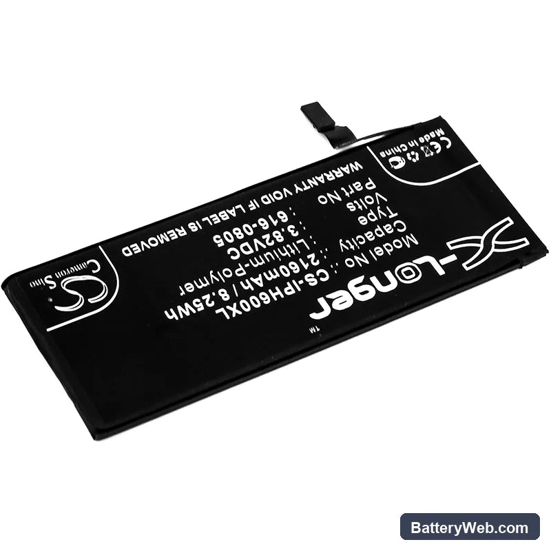 Apple iPhone 6 Replacement Battery, 3.82V, 2160mAh, Li-Polymer 2