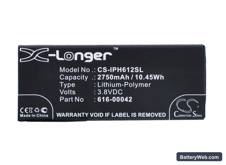Apple iPhone 6s Plus Replacement Battery, 3.8V, 2750mAh, Li-Polymer 5