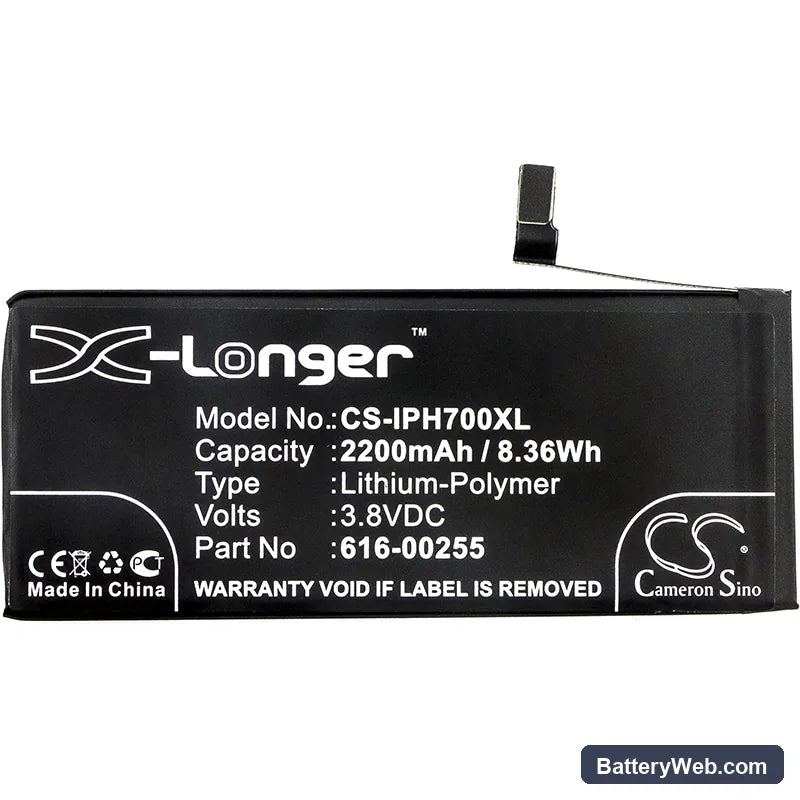 Apple iPhone 7 Replacement Battery, 3.8V, 2200mAh, Li-Polymer 3