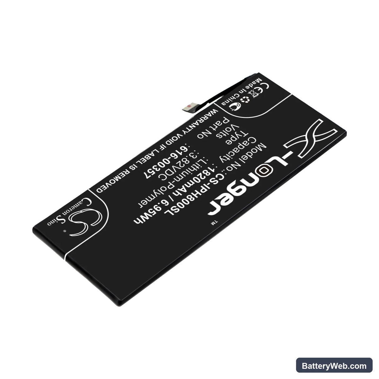 Apple iPhone 8 Replacement Battery, 3.82V, 1820mAh, Li-Polymer 2