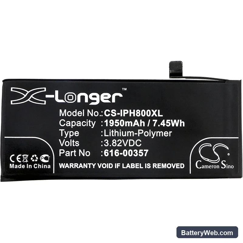 Apple iPhone 8 Replacement Battery, 3.82V, 1950mAh, Li-Polymer 3