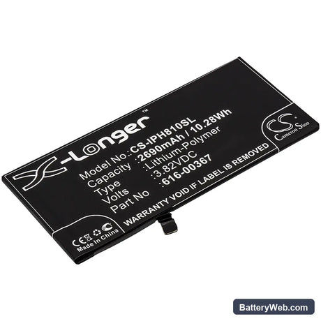 Apple iPhone 8 Plus Replacement Battery, 3.82V, 2690mAh, Li-Polymer 1