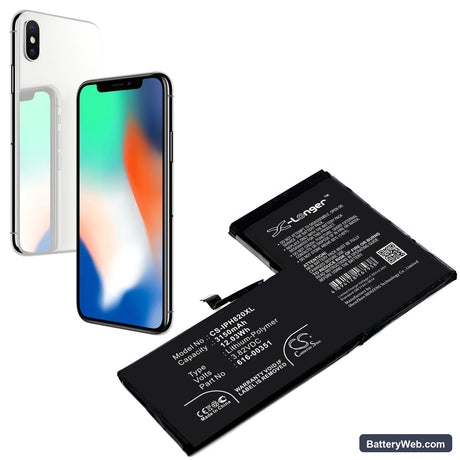 Apple iPhone X Replacement Battery, 3.82V, 3150mAh, Li-Polymer 5