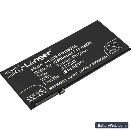 Apple iPhone XR Replacement Battery, 3.8V, 2900mAh, Li-Polymer 1
