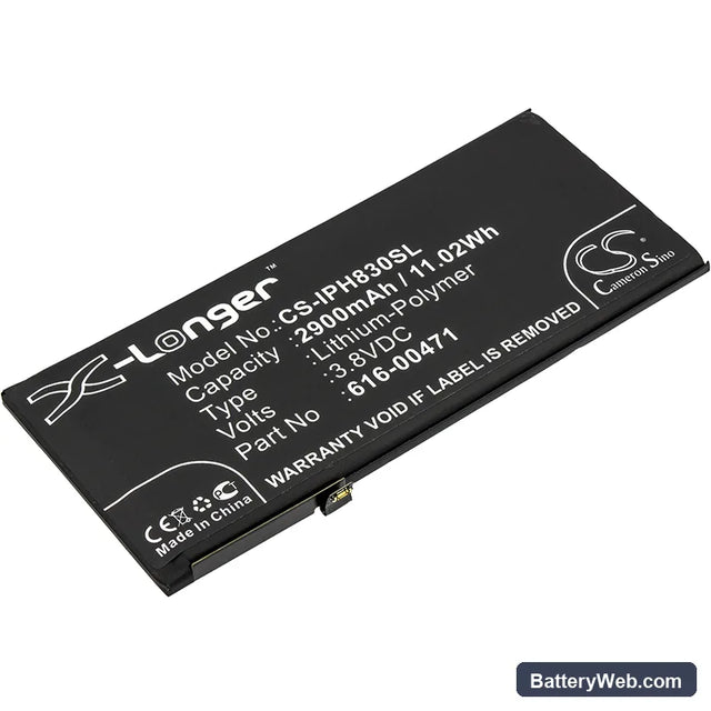 Apple iPhone XR Replacement Battery, 3.8V, 2900mAh, Li-Polymer 1