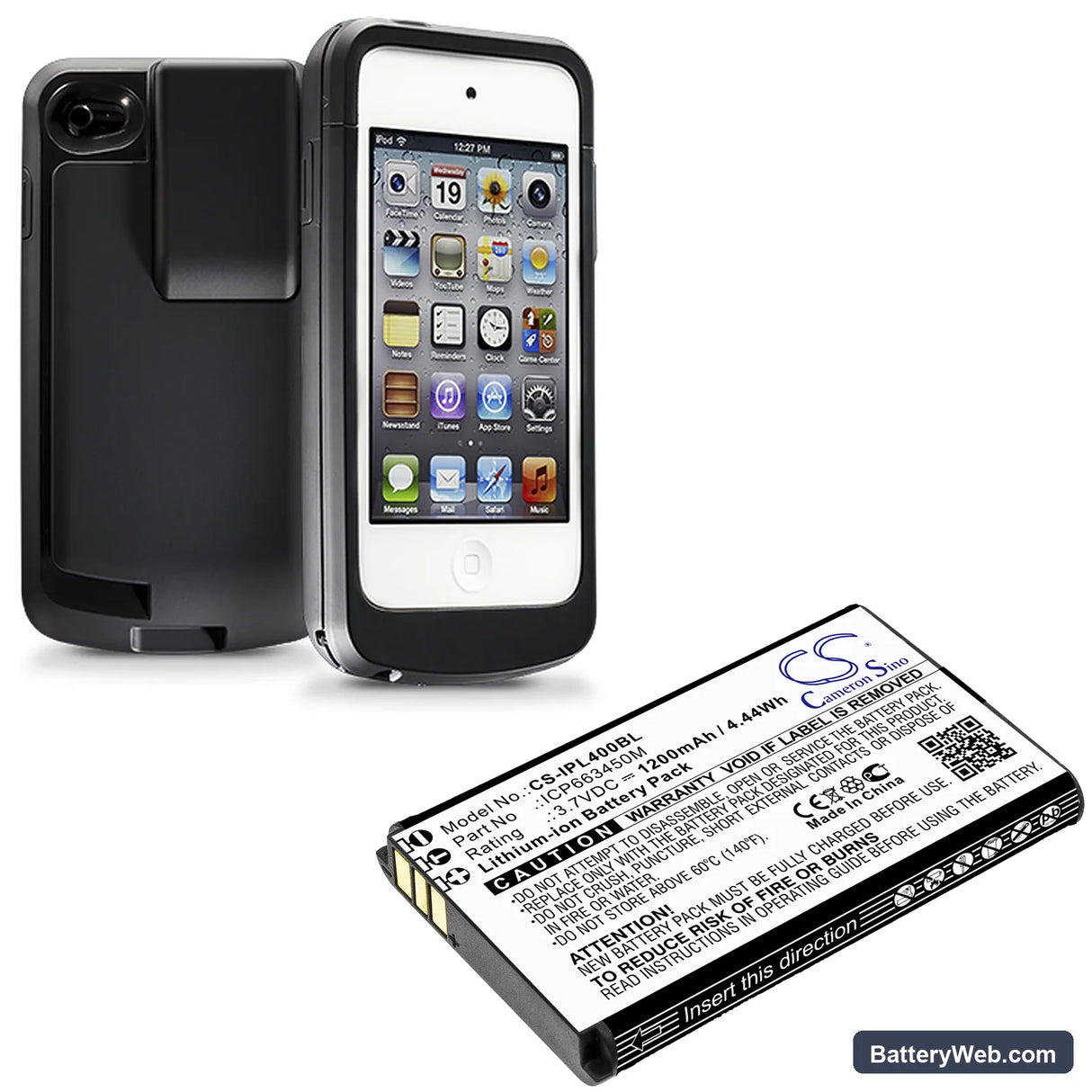 Infinite Peripherals Linea Pro 4 Replacement Battery, 3.7V, 1200mAh, Li-ion 4
