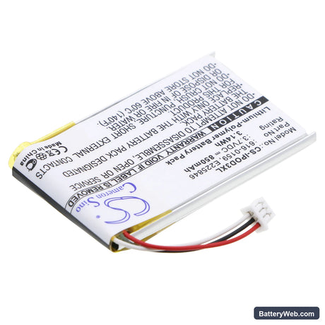 Apple iPOD 3th Generation Replacement Battery, 3.7V, 850mAh, Li-Polymer 2