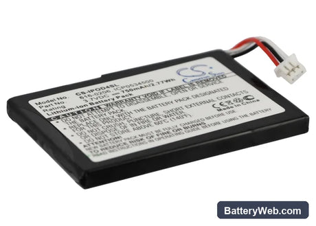 Apple iPOD 4th Generation Replacement Battery, 3.7V, 750mAh, Li-ion 1