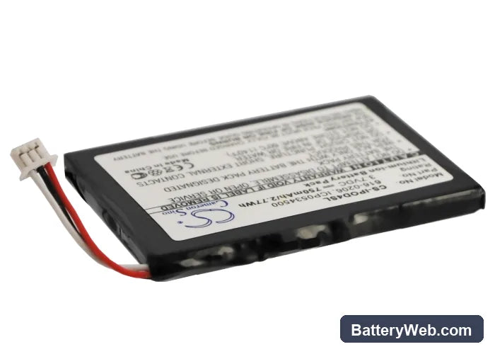 Apple iPOD 4th Generation Replacement Battery, 3.7V, 750mAh, Li-ion 2