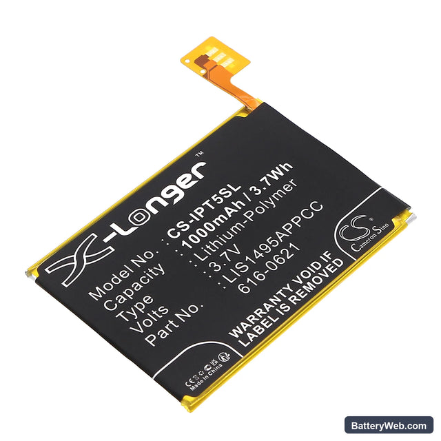 Apple iPod Touch 5 Replacement Battery, 3.7V, 1000mAh, Li-Polymer 1