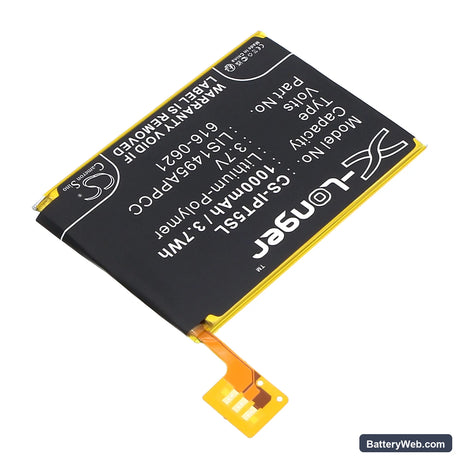 Apple iPod Touch 5 Replacement Battery, 3.7V, 1000mAh, Li-Polymer 2
