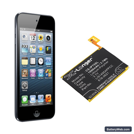 Apple iPod Touch 5 Replacement Battery, 3.7V, 1000mAh, Li-Polymer 5