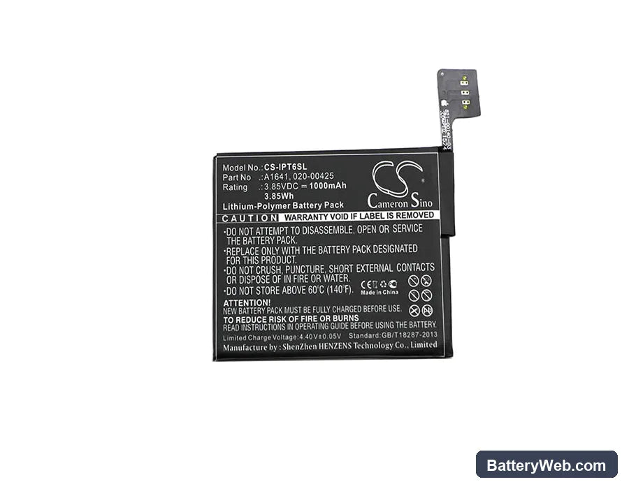 Apple iPod Touch 6th Replacement Battery, 3.85V, 1000mAh, Li-Polymer 3