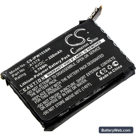Apple Watch 38mm Replacement Battery, 3.8V, 200mAh, Li-Polymer 1