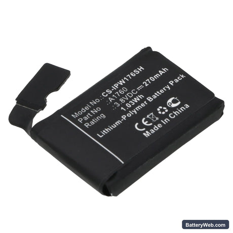 Apple MNNN2LL/A Replacement Battery, 3.8V, 270mAh, Li-Polymer 1