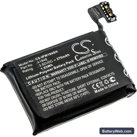 Apple MQJU2LL/A Replacement Battery, 3.82V, 270mAh, Li-Polymer 1