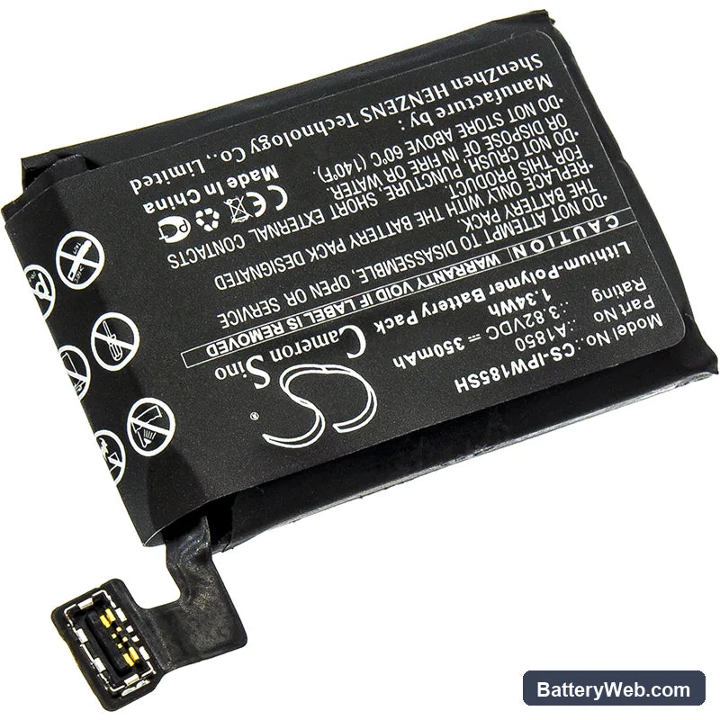 Apple MQL12LL/A Replacement Battery, 3.82V, 350mAh, Li-Polymer 2