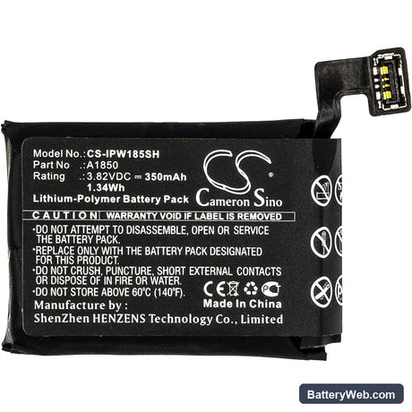 Apple MQL12LL/A Replacement Battery, 3.82V, 350mAh, Li-Polymer 3
