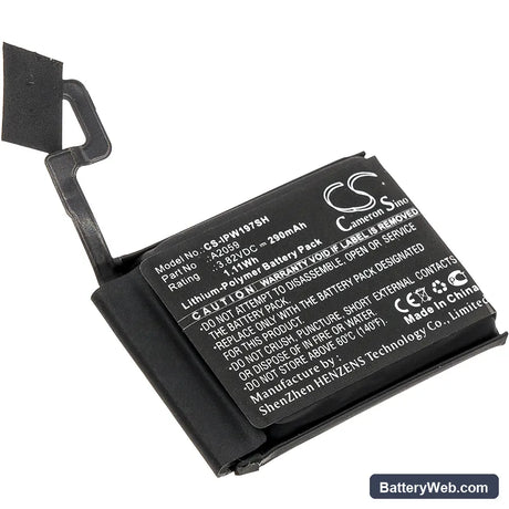 Apple Watch Series 4 44mm Replacement Battery, 3.82V, 290mAh, Li-Polymer 1