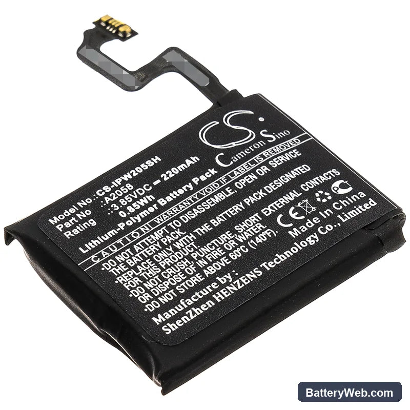 Apple iWatch Series 4 40mm Replacement Battery, 3.85V, 220mAh, Li-Polymer 1