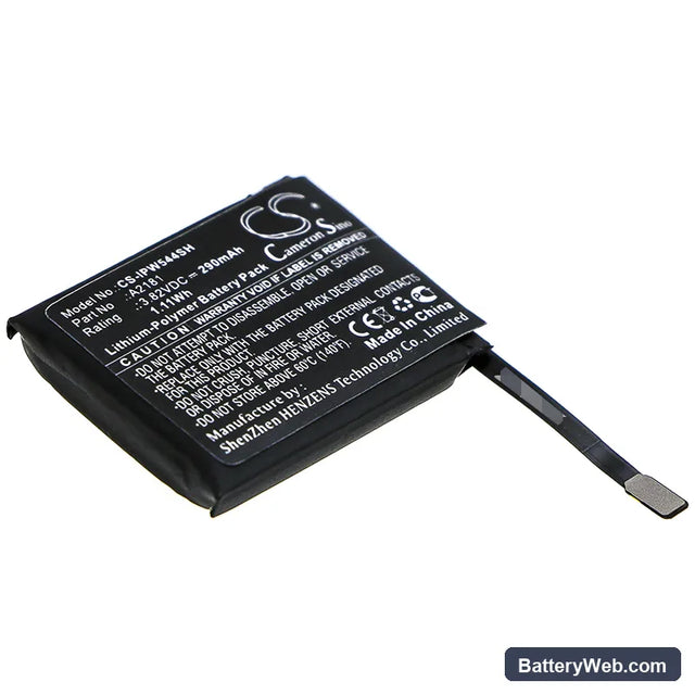 Apple Watch Series 5 44mm Replacement Battery, 3.82V, 290mAh, Li-Polymer 1