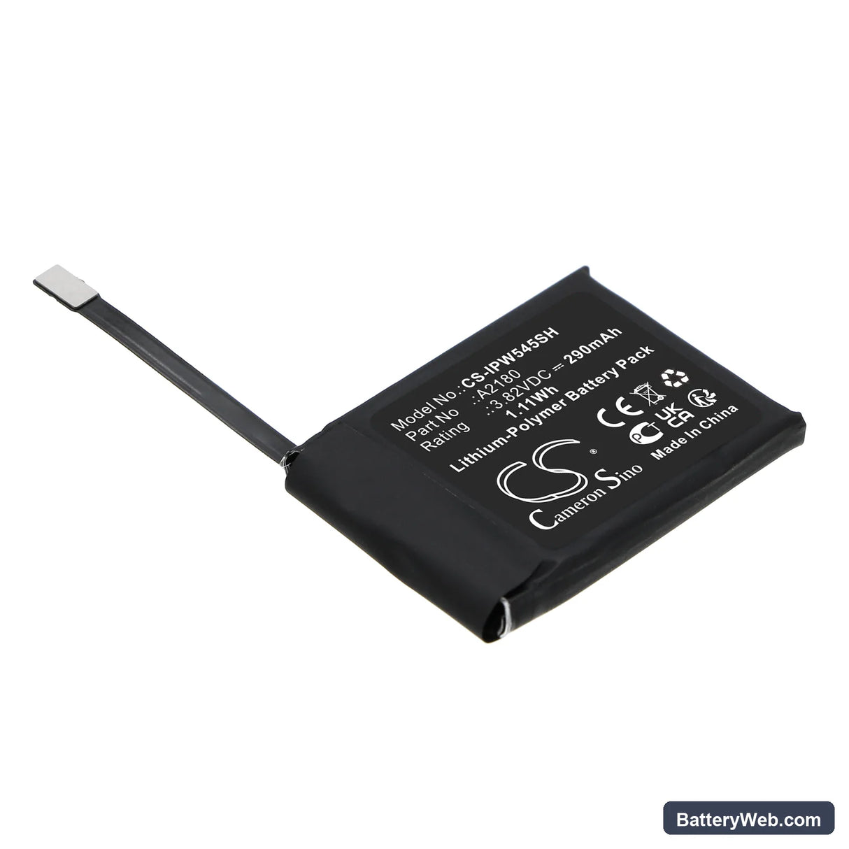 Apple Watch SE 44mm Replacement Battery, 3.82V, 290mAh, Li-Polymer 1