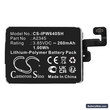 Apple Watch Series S6 40mm Replacement Battery, 3.85V, 260mAh, Li-Polymer 3