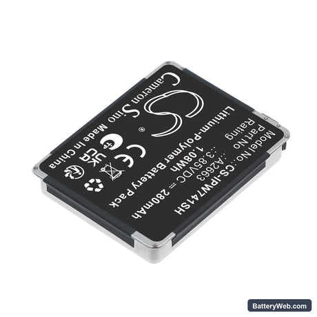 Apple A2473 Replacement Battery, 3.85V, 280mAh, Li-Polymer 2