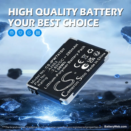 Apple A2473 Replacement Battery, 3.85V, 280mAh, Li-Polymer 7