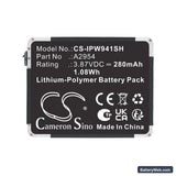 Apple MR913LL/A Replacement Battery, 3.87V, 280mAh, Li-Polymer 5