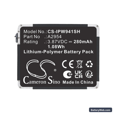 Apple MR913LL/A Replacement Battery, 3.87V, 280mAh, Li-Polymer 5