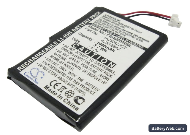 Garmin iQue 3200 Replacement Battery, 3.7V, 1000mAh, Li-ion 1