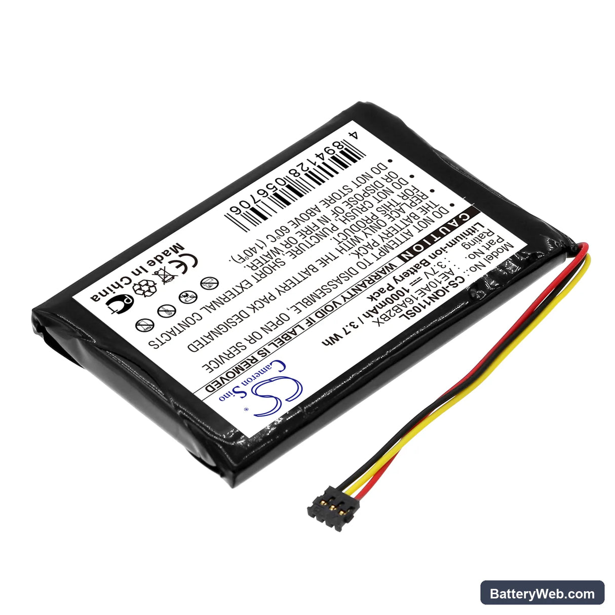 Garmin Nuvi 1100 Replacement Battery, 3.7V, 1000mAh, Li-ion 2