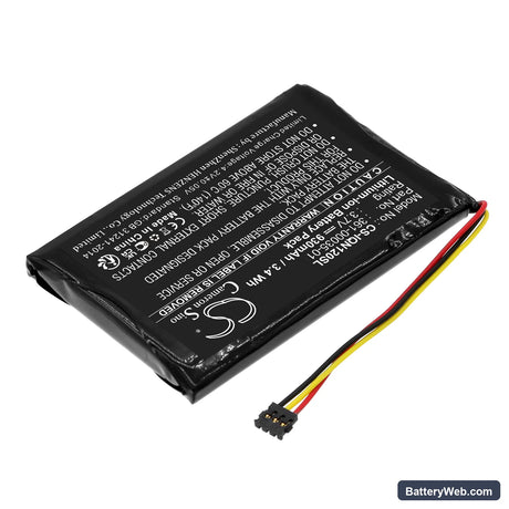 Garmin Nuvi 1200 Replacement Battery, 3.7V, 930mAh, Li-ion 2