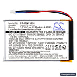 Garmin Nuvi 1300 Replacement Battery, 3.7V, 1250mAh, Li-Polymer 3