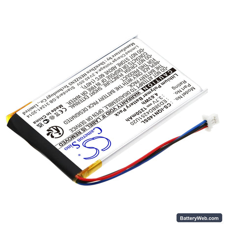 Garmin Nuvi 1400 Replacement Battery, 3.7V, 1250mAh, Li-Polymer 2